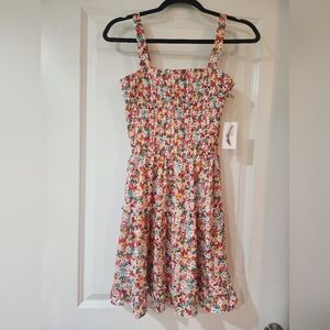 Jessica Simpson Dress Stretch Bodice Tiered Skirt Ruffle Hem  Small NEW W/TAGS